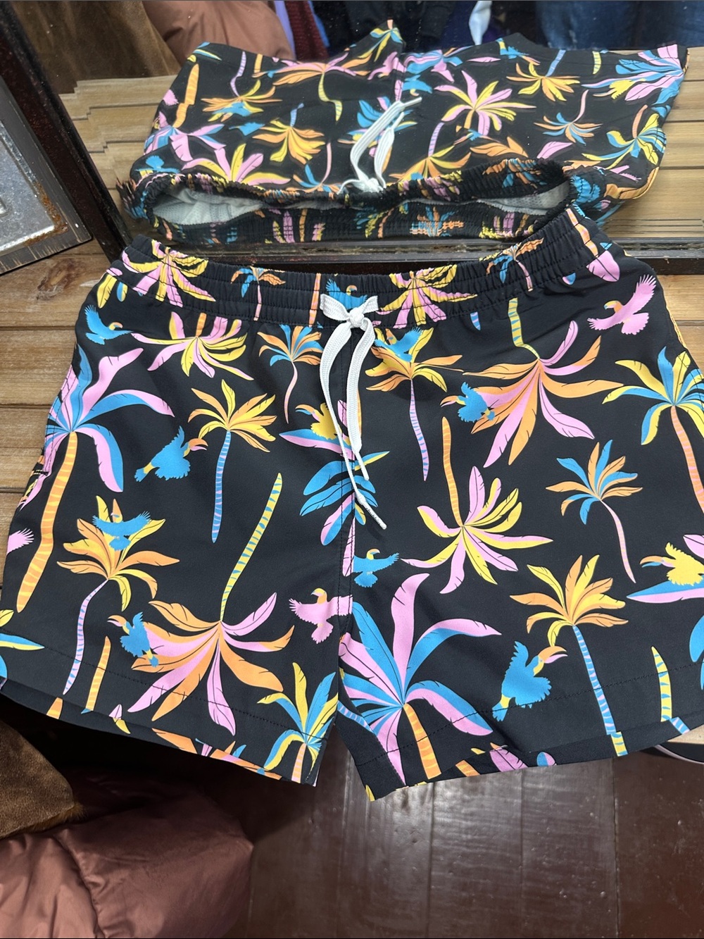 chubbies Kids Tropical Palm Swim Trunks - size 10/12